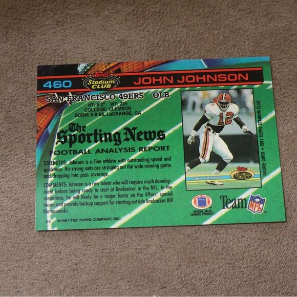 John Johnson #460 Football Card - Picture 2 of 2